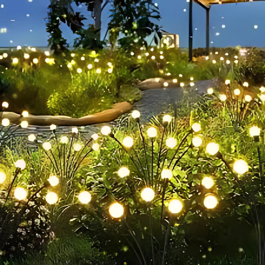 Solar Gartenleuchten – Umweltfreundliche Außenbeleuchtung mit Automatischer Ein-/Ausschaltung, Kabellosem Design und Warmem Stimmungslicht, Ideal für Gartenbeleuchtung