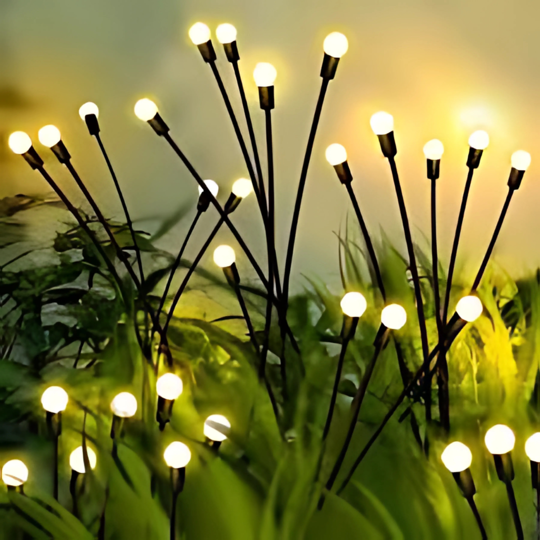 Solar Gartenleuchten – Umweltfreundliche Außenbeleuchtung mit Automatischer Ein-/Ausschaltung, Kabellosem Design und Warmem Stimmungslicht, Ideal für Gartenbeleuchtung