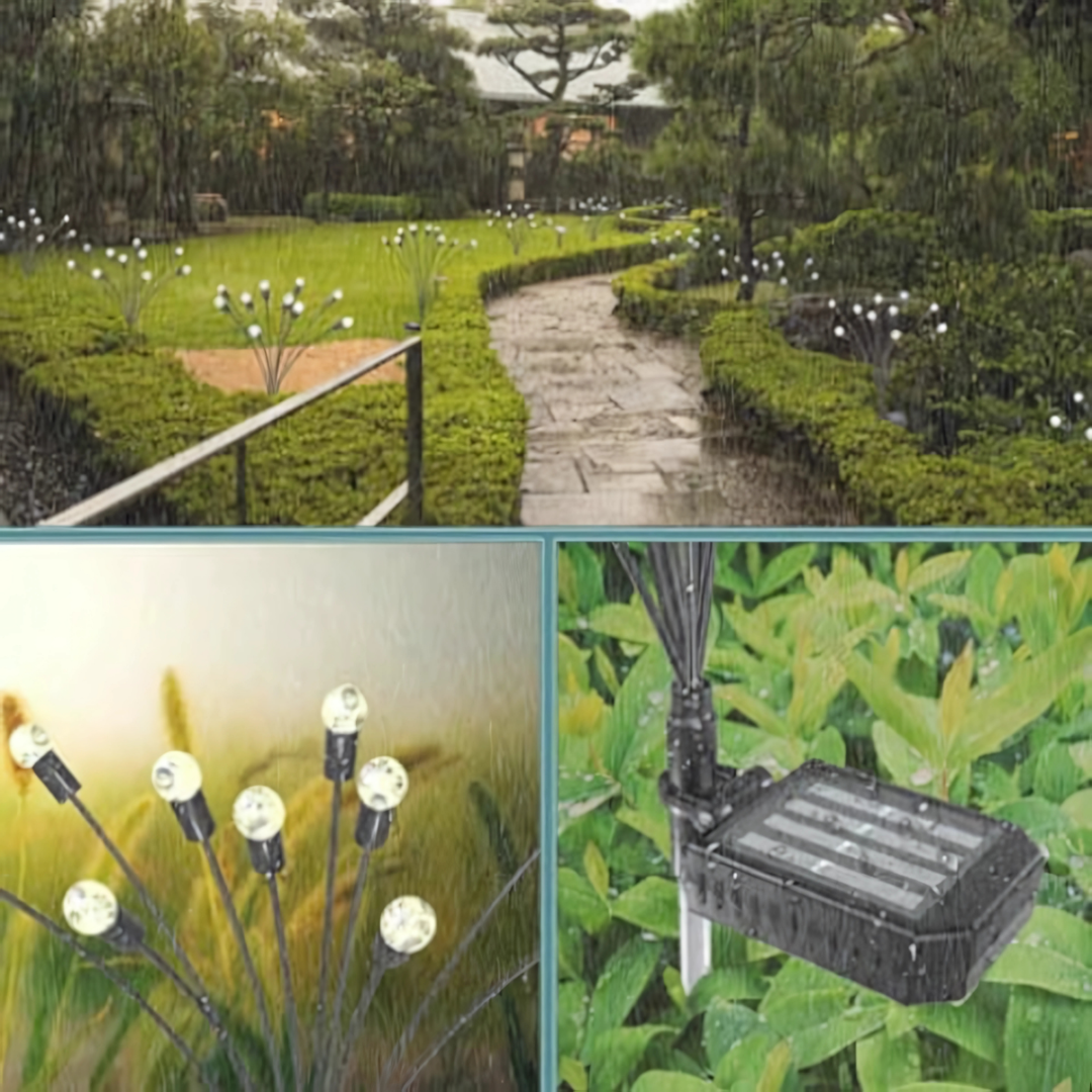 Solar Gartenleuchten – Umweltfreundliche Außenbeleuchtung mit Automatischer Ein-/Ausschaltung, Kabellosem Design und Warmem Stimmungslicht, Ideal für Gartenbeleuchtung