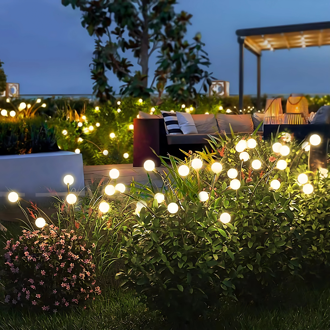 Solar Gartenleuchten – Umweltfreundliche Außenbeleuchtung mit Automatischer Ein-/Ausschaltung, Kabellosem Design und Warmem Stimmungslicht, Ideal für Gartenbeleuchtung