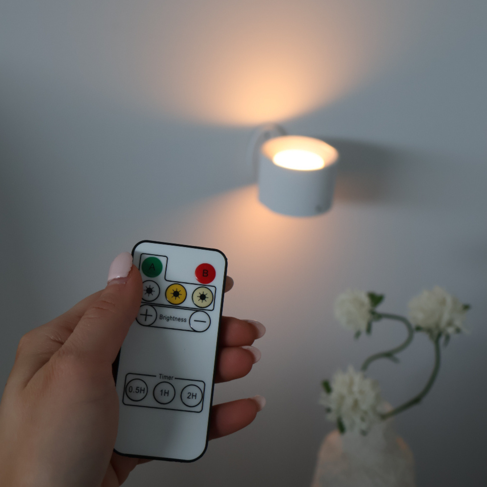 Draadloze LED -wandlamp